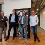 Aidan Greene, Alan Cox, Steve Lillywhite and Dave Fanning at the Windmill Lane in Core’s new offices in 1WML