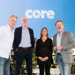 Alan Cox, Jill Downey and Steve Lillywhite launch Core’s restructure and relocation to their new Windmill Lane offices 1WML on Wed June 20th